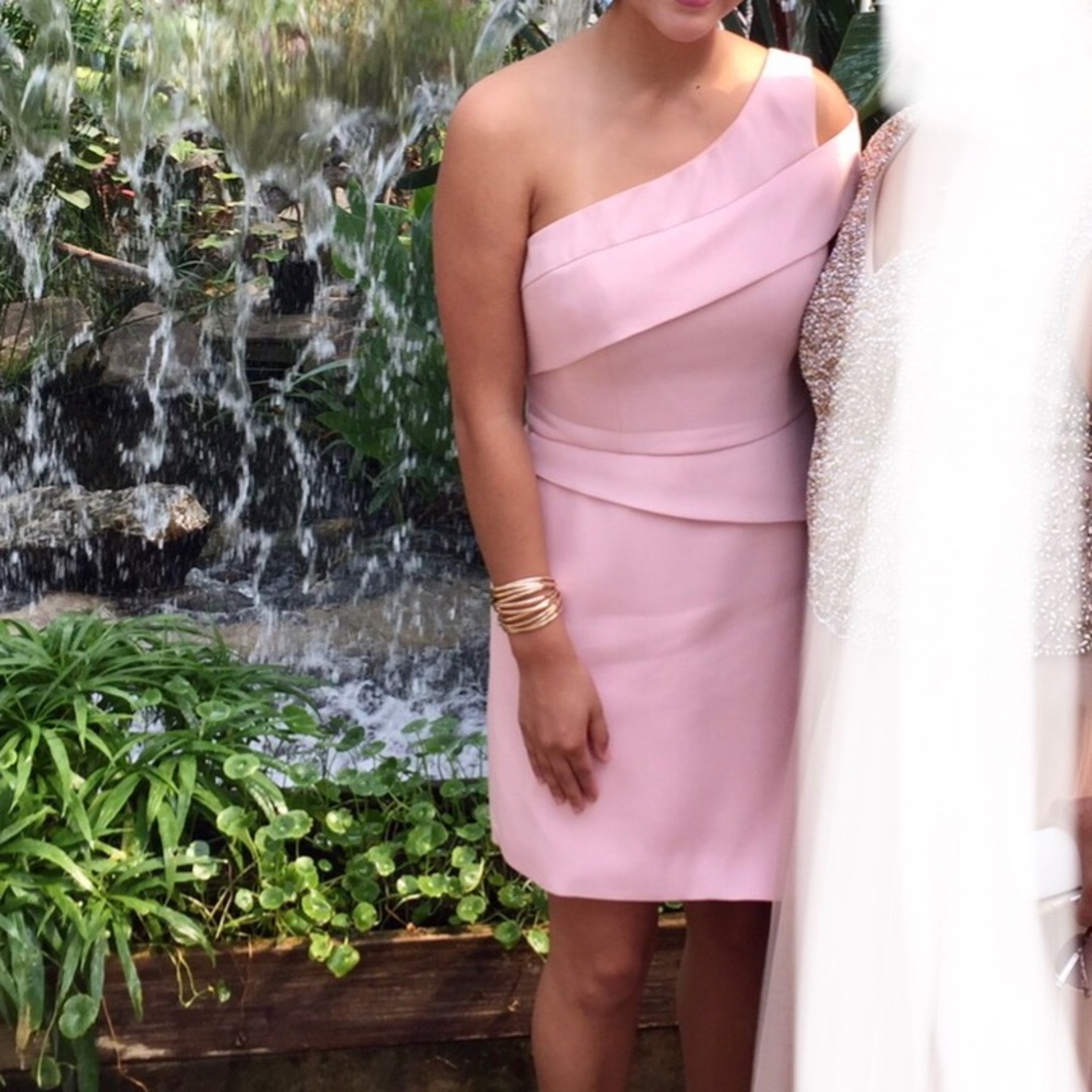 BCBG light pink one shoulder dress